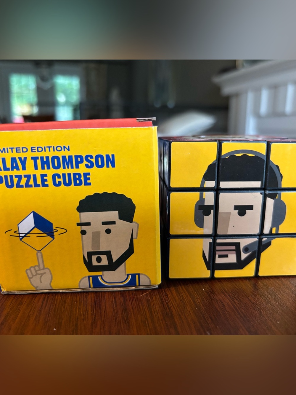 Klay Thompson Limited Edition Puzzle Cube - Yellow Character Face Design